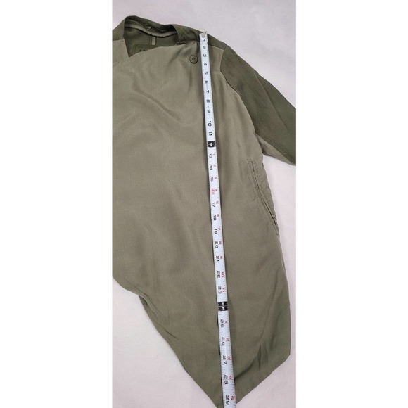 BLANKNYC Drape Front Cardigan Jacket Olive Green Linen Blend Women's Size XS EUC - Picture 8 of 9